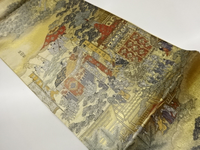 JAPANESE FUKURO OBI / WOVEN GION FESTIVAL PATTERN
